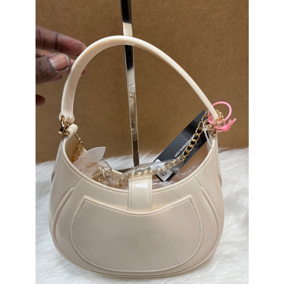 NWT Like Dreams Jelly Shoulder Bag Cream Small - Picture 5 of 9